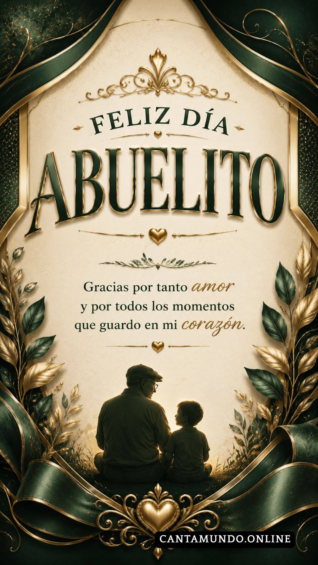 Tarjeta de Feliz dia Abuelito